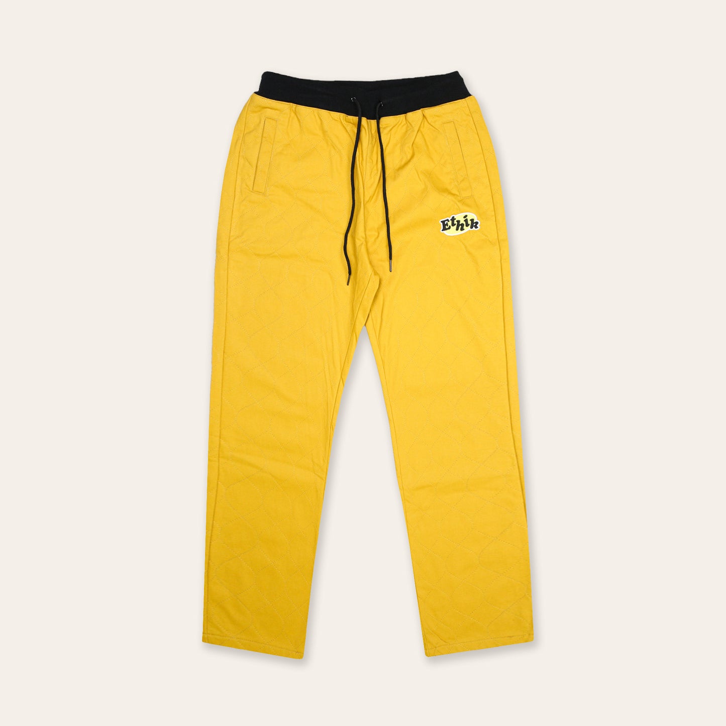 Quilted Joggers | Yellow