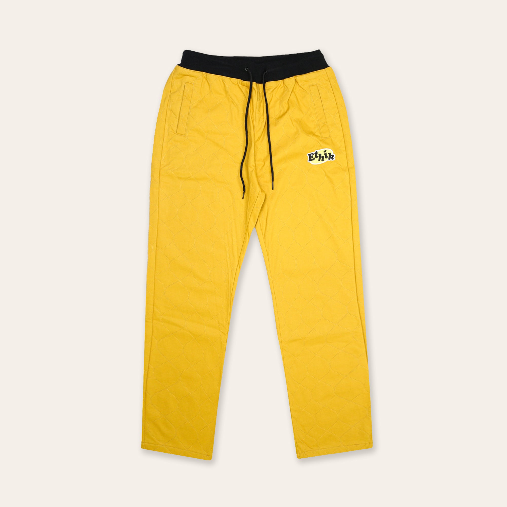 Quilted Joggers | Yellow