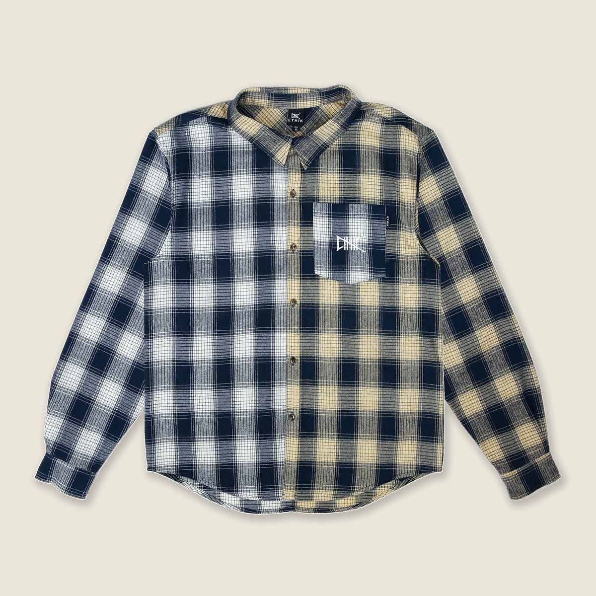 Redacted Flannel | Navy & Cream