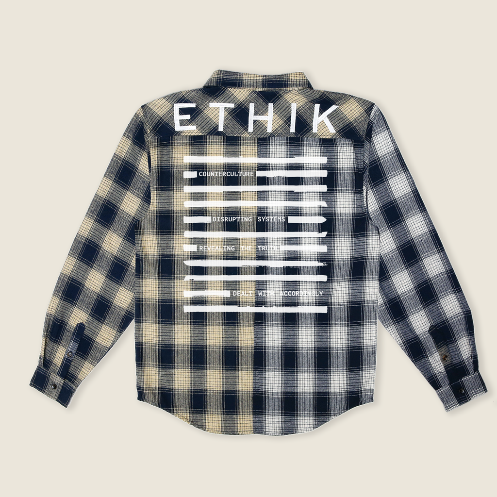 Redacted Flannel | Navy & Cream