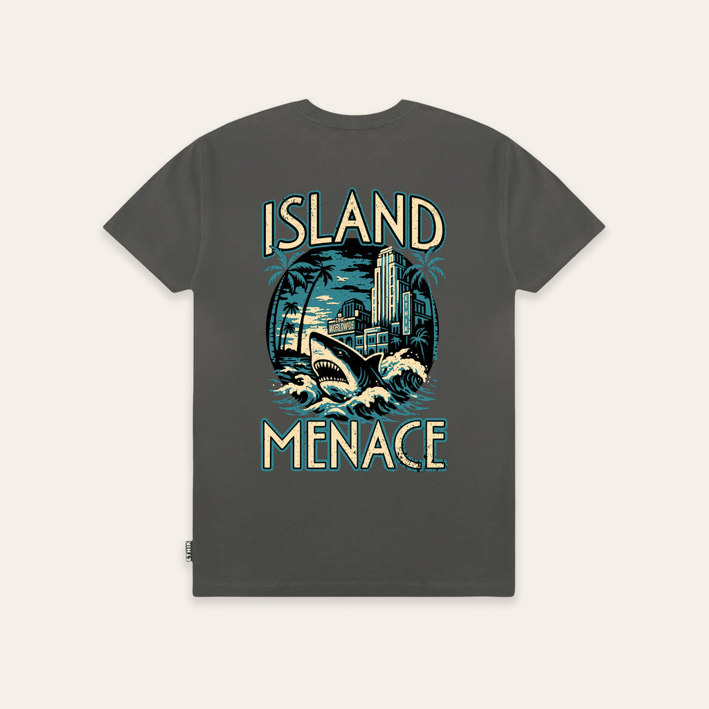 Island Menace Tee | Charcoal