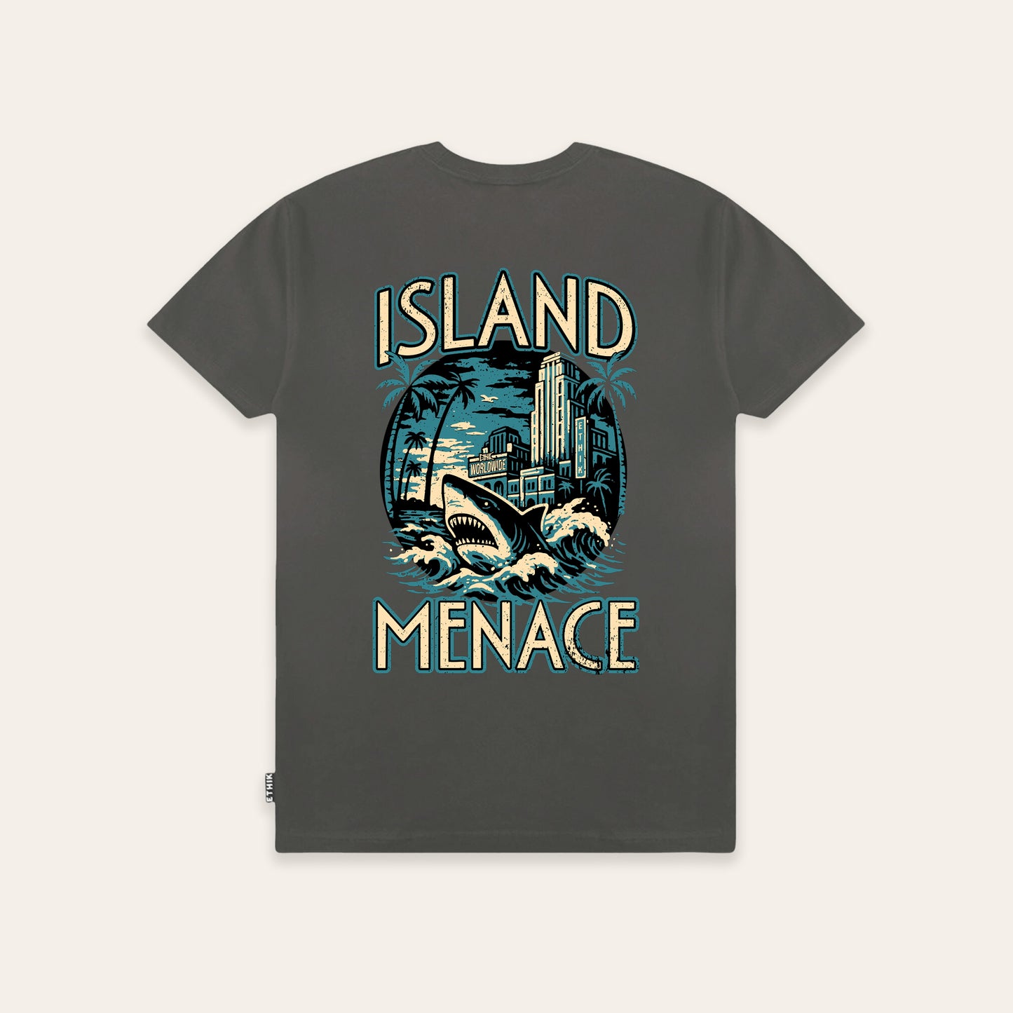 Island Menace Tee | Charcoal