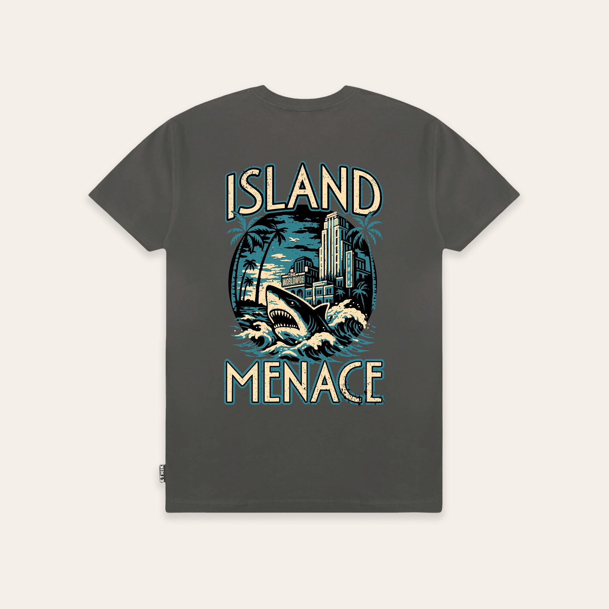 Island Menace Tee | Charcoal