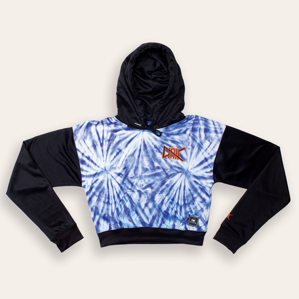 Women's Woodstock Tie-Dye Crop Hoodie | Blue