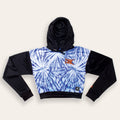 Women's Woodstock Tie-Dye Crop Hoodie | Blue