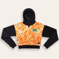 Women's Woodstock Tie-Dye Crop Hoodie | Orange