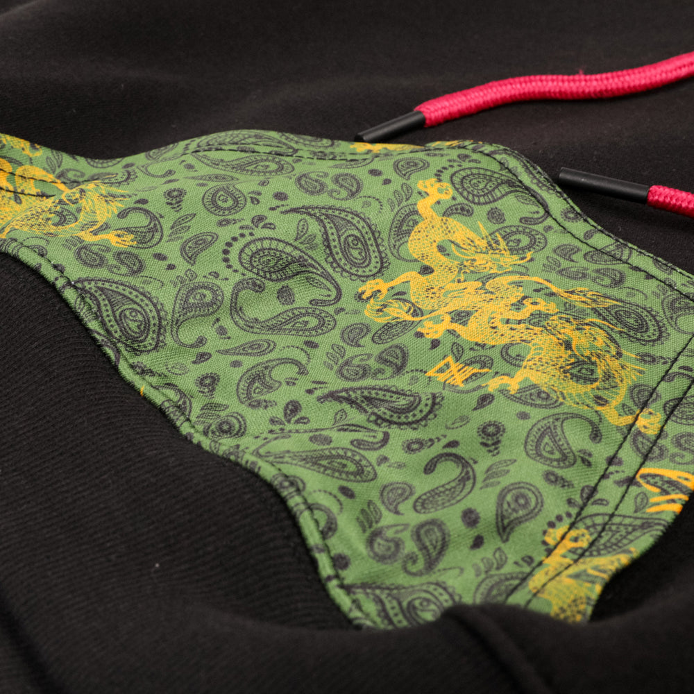 Women's Kimono Dragon Crop Hoodie