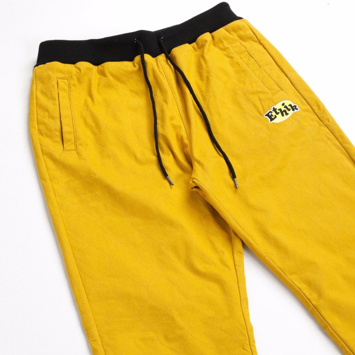 Quilted Joggers | Yellow