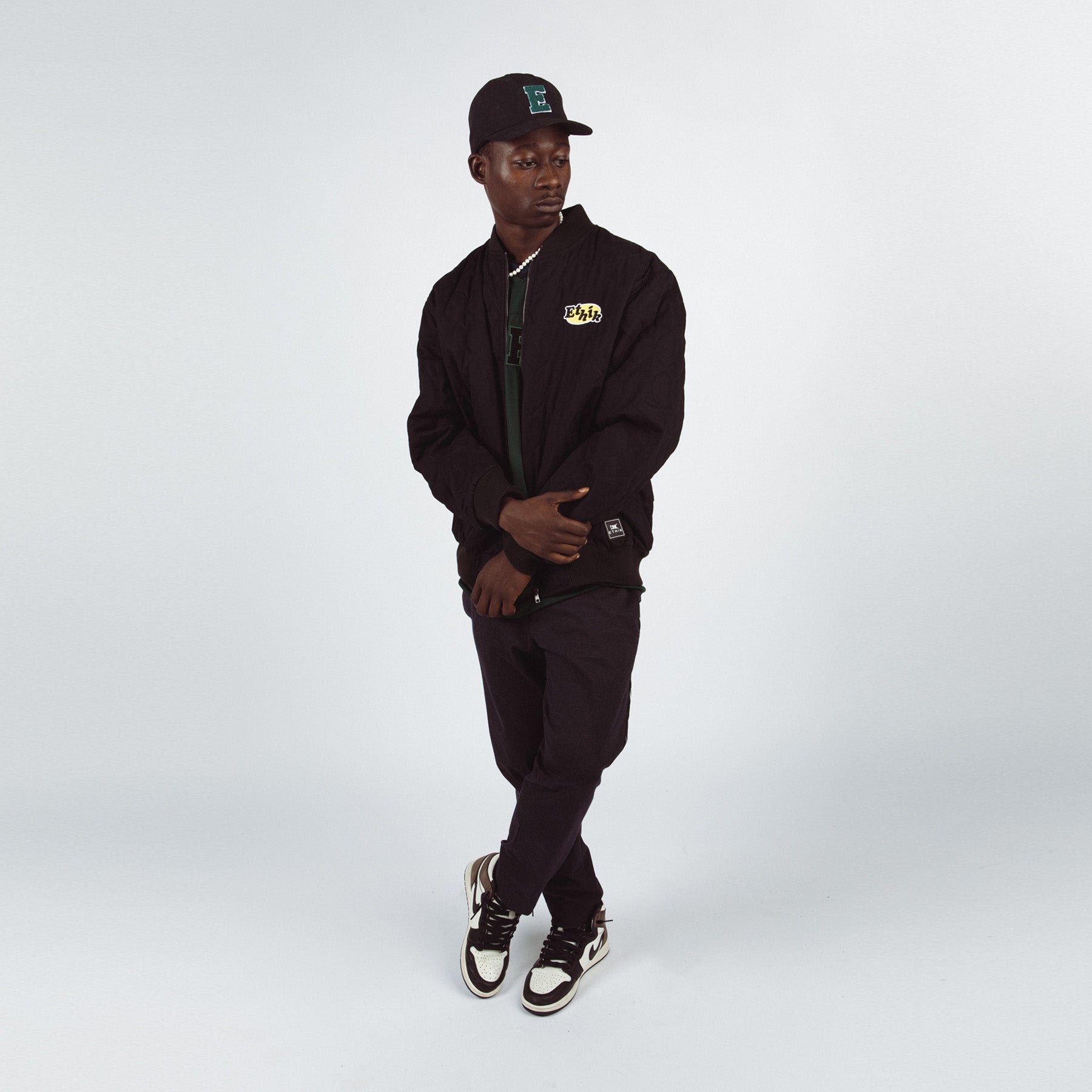 Quilted Bomber |  Black