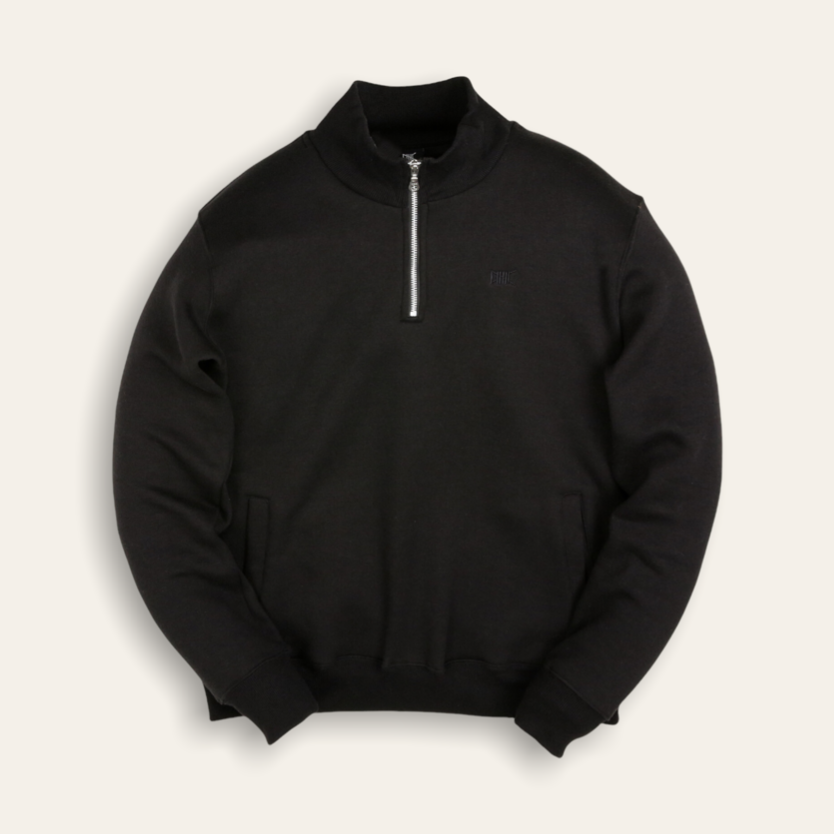 Quarter Zip Pullover |  Black