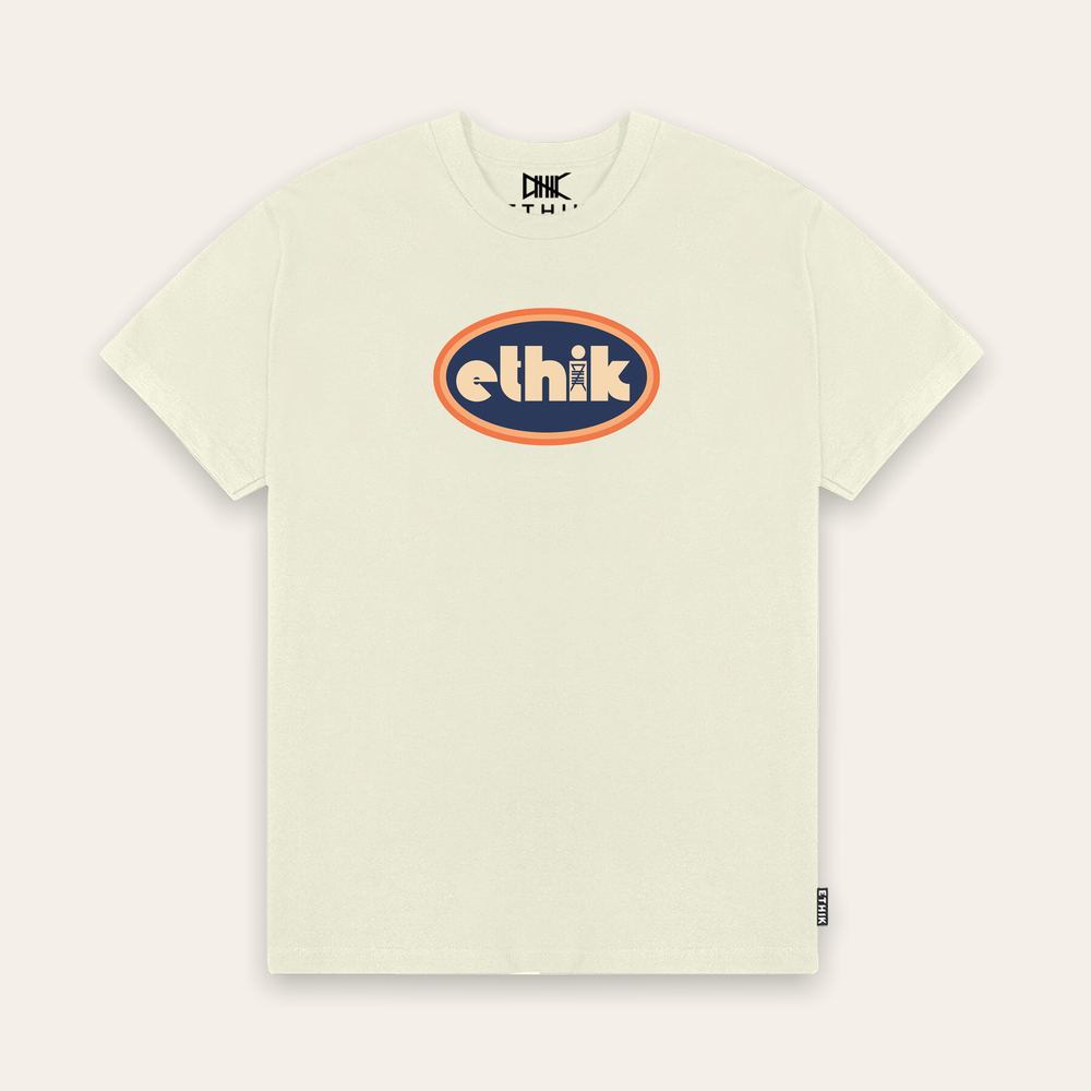 
            
                Load image into Gallery viewer, Retro Oval Tee | Cream
            
        