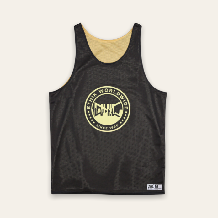 Warm Up Pinnie | Black & Gold