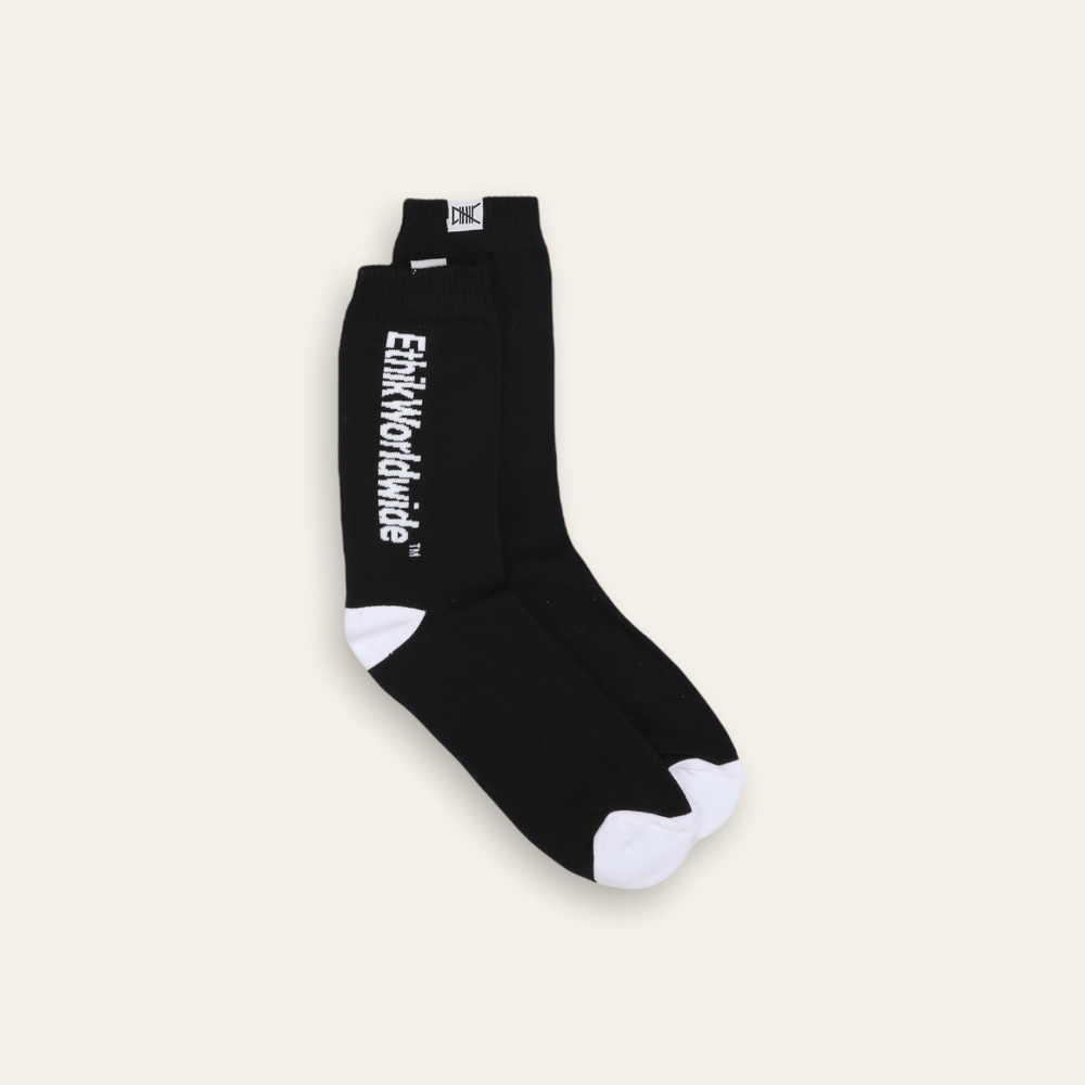TM logo socks | Black – Ethik Worldwide