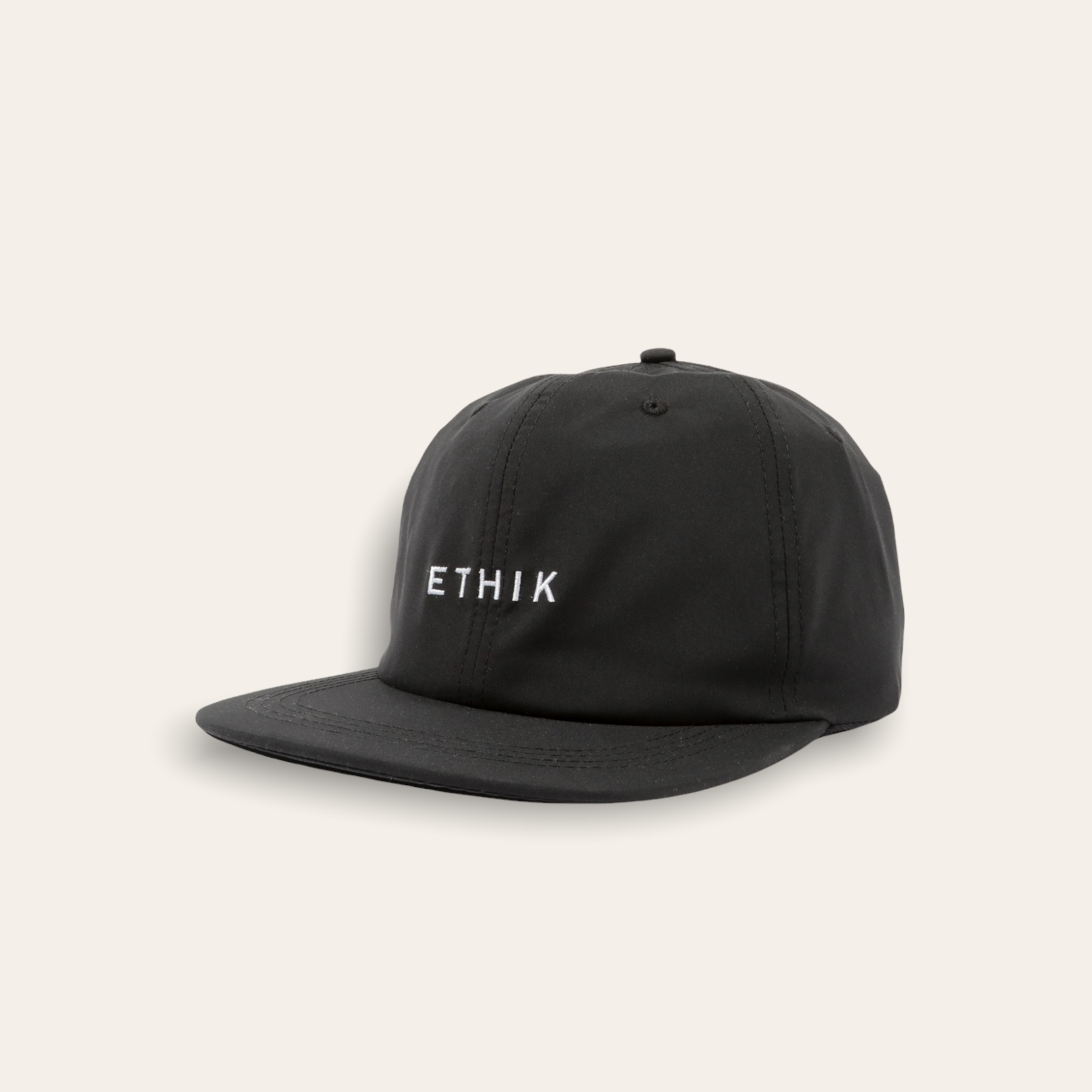 Nylon Unconstructed 6 Panel |  Black