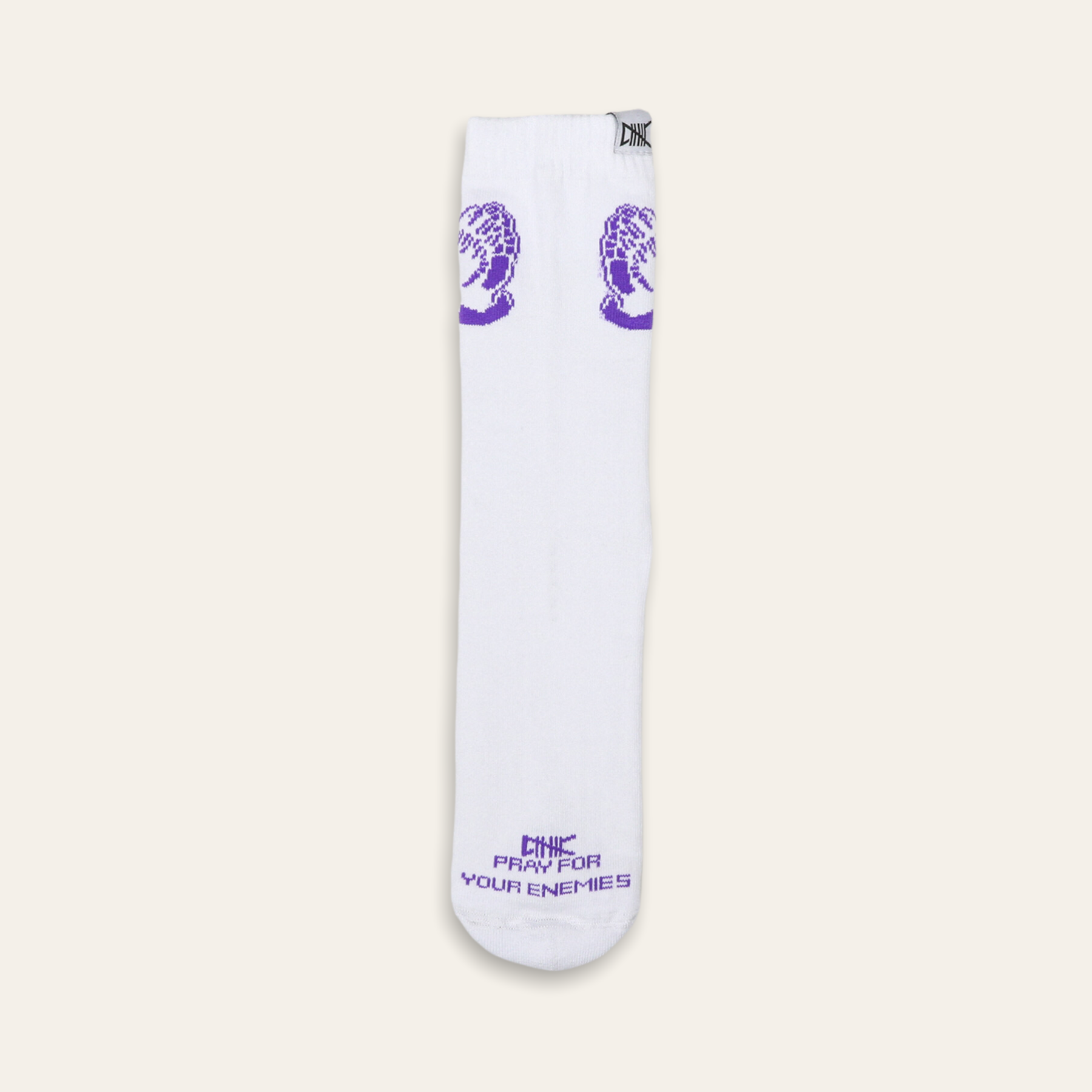 Pray hands Socks | White