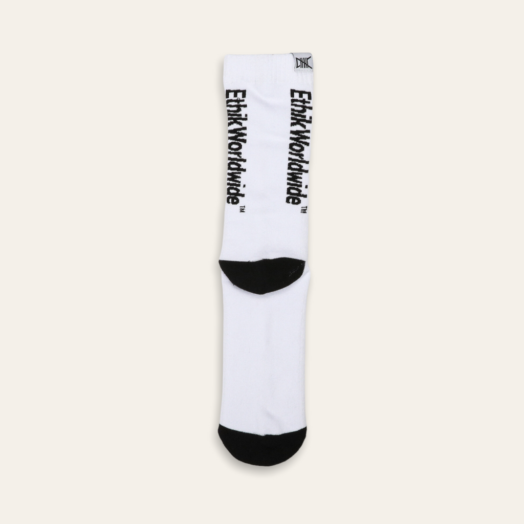 TM logo socks | White