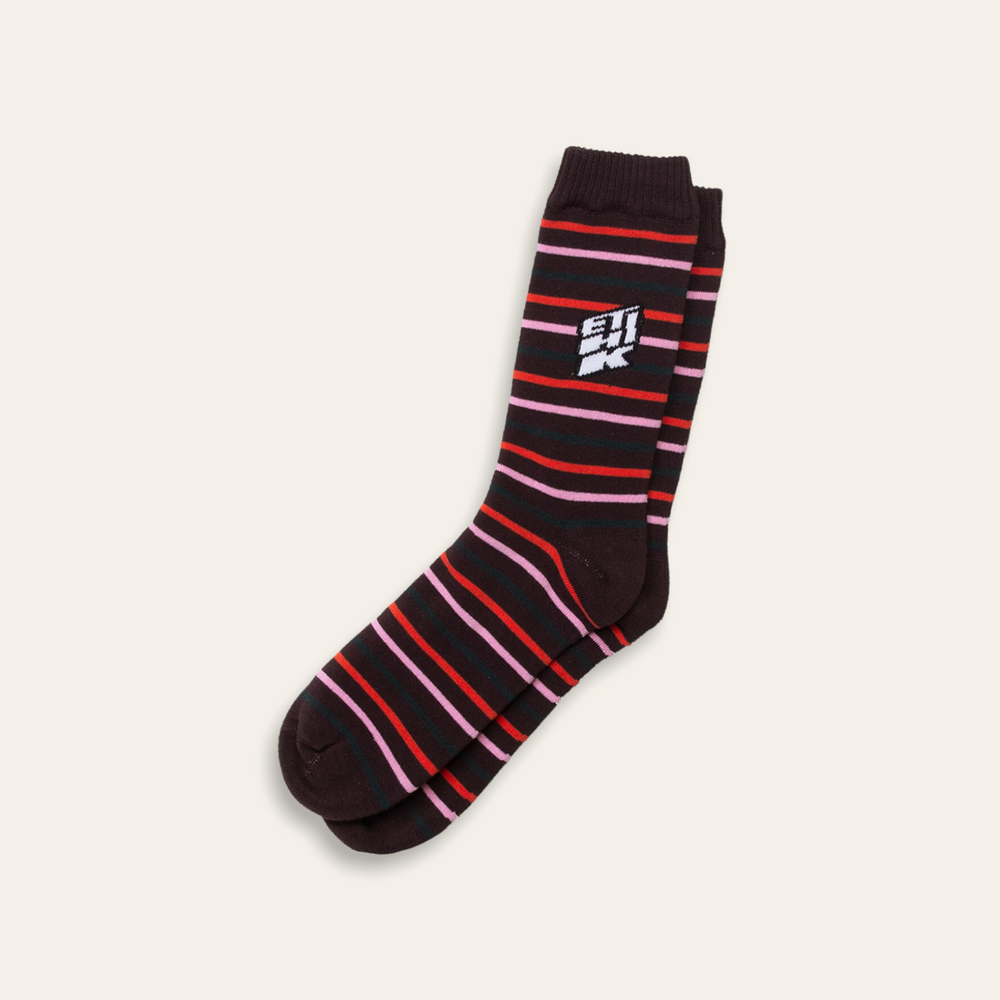 Grand Striped Sock | Brown