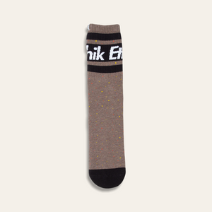 Speckled Crew Sock | Brown