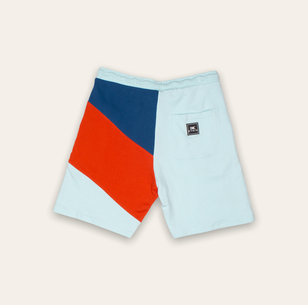 
            
                Load image into Gallery viewer, Slashed Shorts | Orange/Blue
            
        