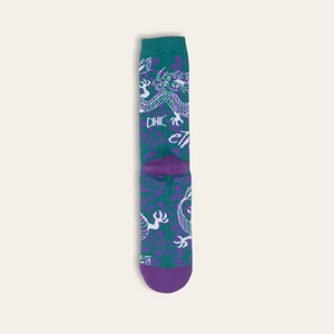 Kimono Crew Sock | Green