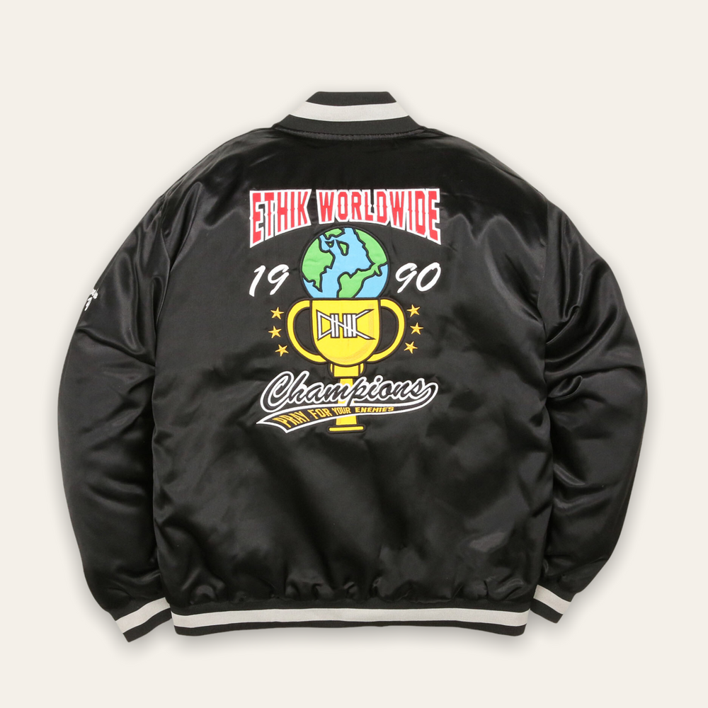 
            
                Load image into Gallery viewer, World Champs Bomber Jacket | Black
            
        