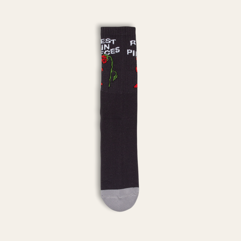 Rest In Pieces Crew Socks |  Black