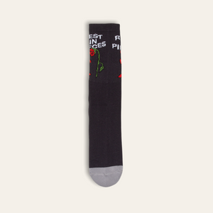 
            
                Load image into Gallery viewer, Rest In Pieces Crew Socks |  Black
            
        