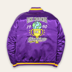 
            
                Load image into Gallery viewer, World Champs Bomber Jacket | Purple
            
        