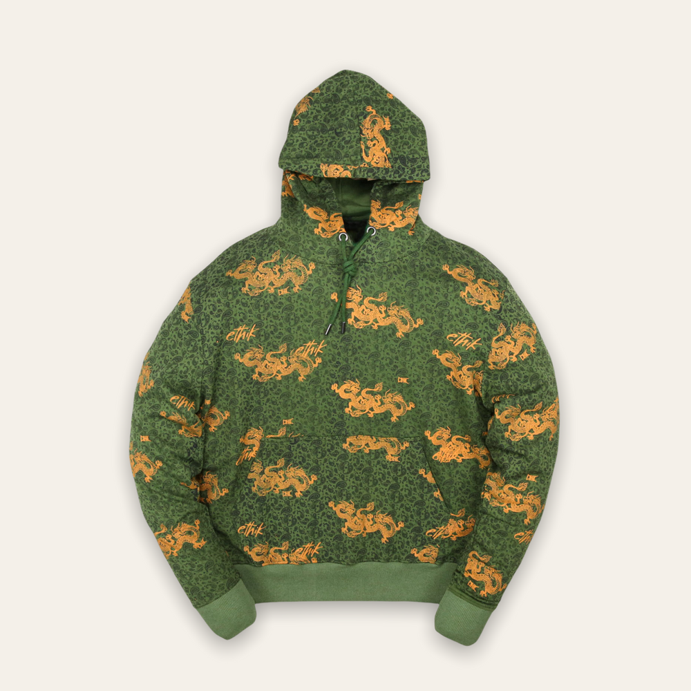 
            
                Load image into Gallery viewer, Mantra Paisley Hoodie | Green
            
        