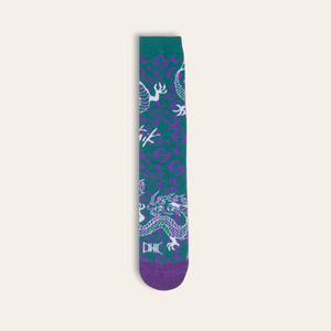Kimono Crew Sock | Green