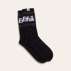 Speckled Crew Sock | Black